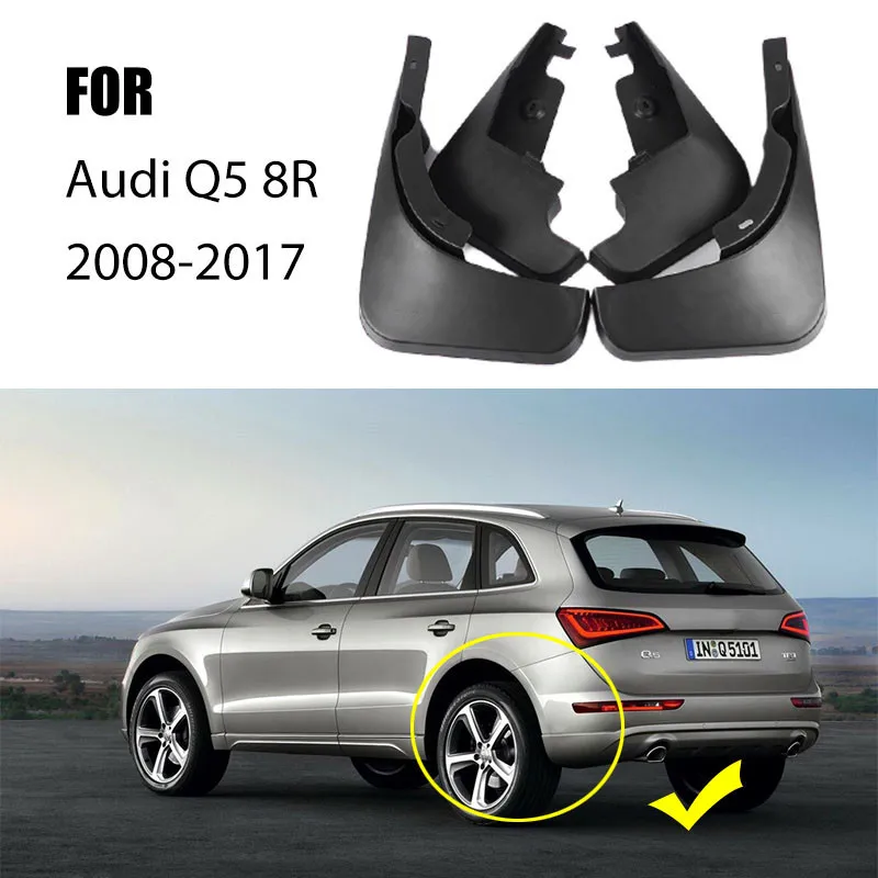 4pcs FOR Audi Q5 8R Mud Flap Guard Fender Mudguards Splash Mudflpas Frnder Mudguard car accessories Auto styline Front Rear