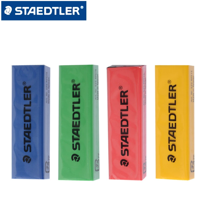 4pcs STAEDTLER Colored Pencil Eraser Refill For STAEDTLER 525 PS1 Mechanical Push-out Eraser Stationery School Office Supplies