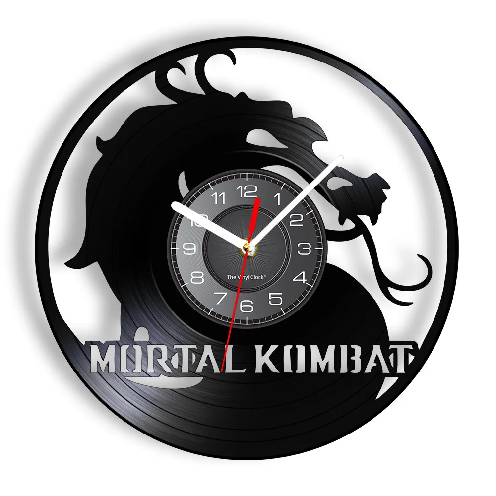 Evil Dragon Mythical Creature Modern Wall Clock Magic Fantasy Home Decor Vinyl Record Legend Vintage Music Handicraft Artwork