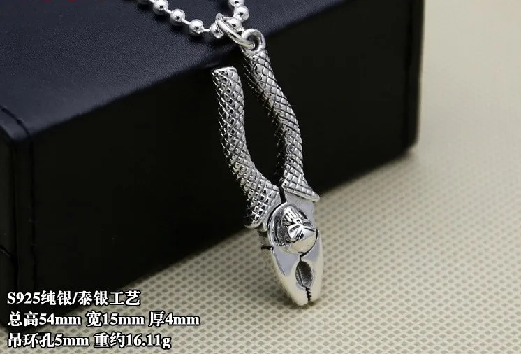 S925 skull pliers Pendant Silver Pendant