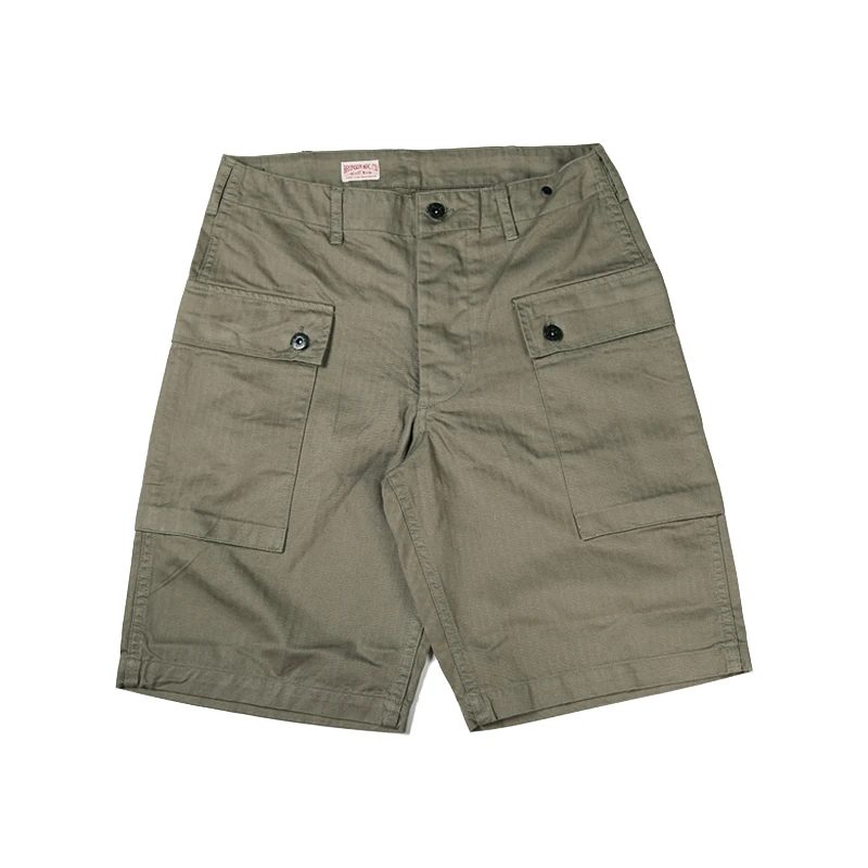 Bronson-pantalones cortos de P-44 del Cuerpo de Marines de los EE. UU. Para hombre, pantalones de mono de espiga militar Vintage