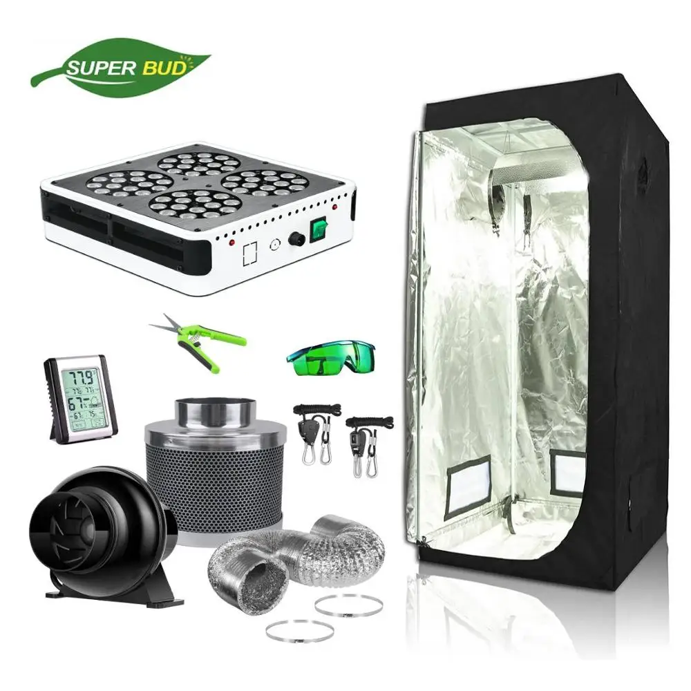 Kit de cultivo hidropônico completo super bud sistema de controle de odor de ventilação de ar de 4 \