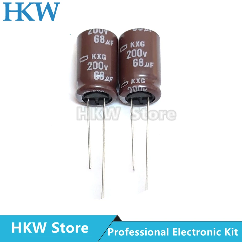 10pcs 68UF 200V NCC 12.5x20mm 105 Degree 200V68UF Aluminum Electrolytic Capacitor NIPPON CHEMI CON 68UF200V Original