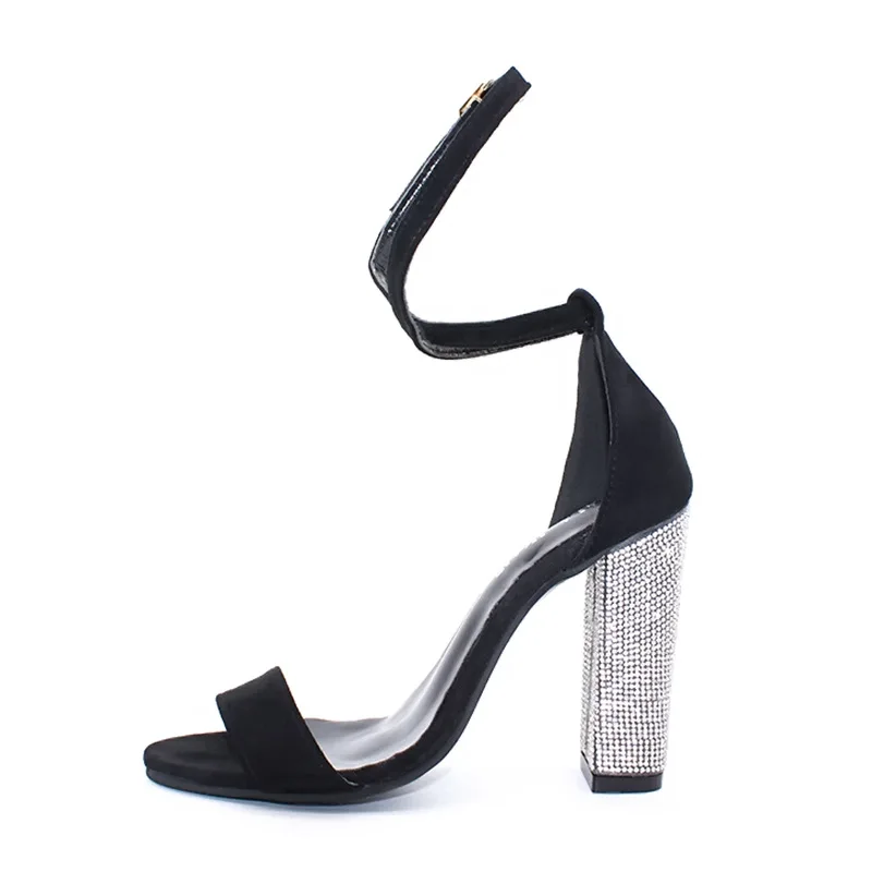 Sexy High Heels Women Pumps Gold Rhinestone Heels Ladies Shoes Classic Pumps Plus Size 34-43 Shoes Women Buckle Strap Sandals