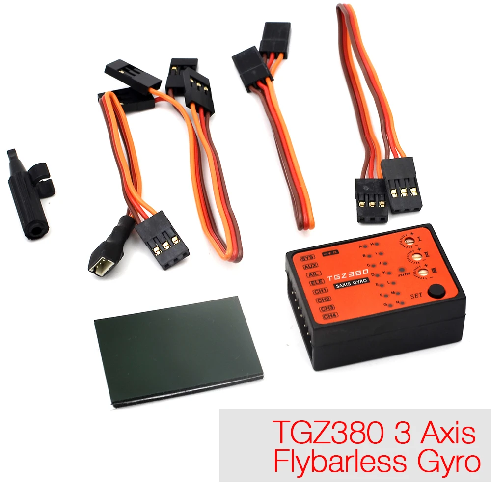 TGZ380 3 Axis Flybarless Gyro For ALIGN TREX T-REX 450 550 600 700 RC Helicopter FBL DFC