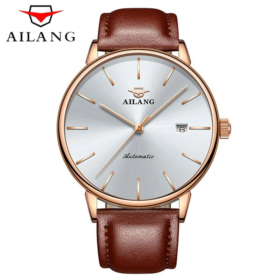 AILANG Watch Men\'s Automatic Mechanical Watch Deep Waterproof Stainless Steel Business Men\'s Watch