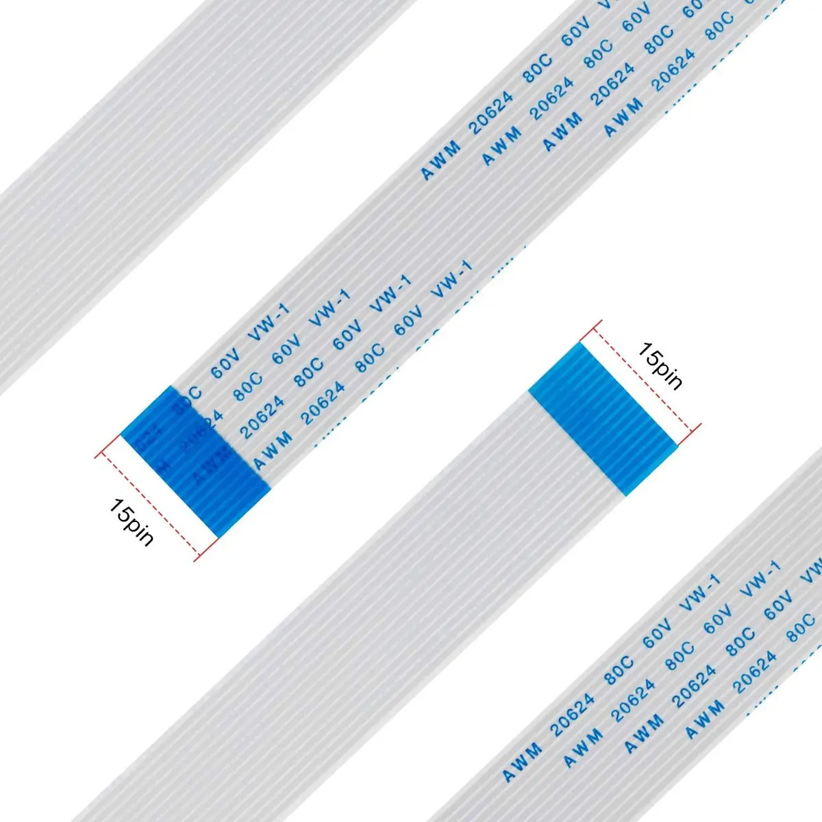 5pcs/Lot Raspberry Pi 4 15Pin FFC Camera Cables Kit, 5in1 Ribbon Flex Extension Cable for Raspberry Pi 4 Model B 3B+ 3B 2B+ 2B+