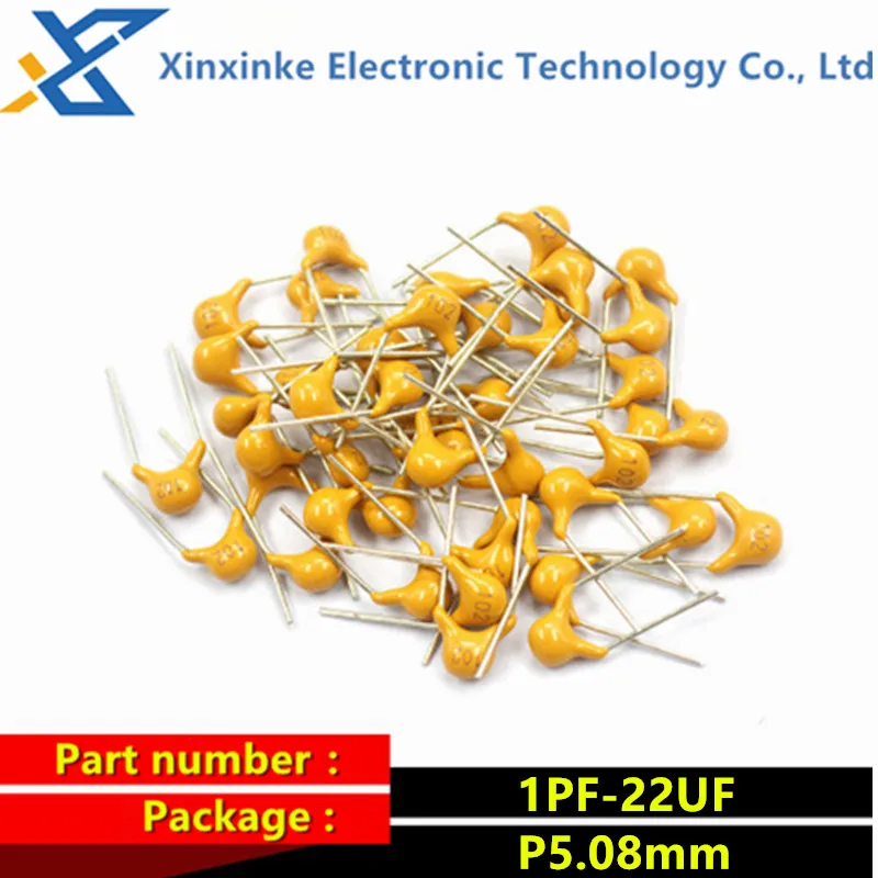 50PCS CT4 50V 5.08mm Monolithic Ceramic Capacitor 10PF ~10UF 33pF 47pF 100pF 150pF 200pF 220pF 330pF 470pF 390pF 270pF 104 105