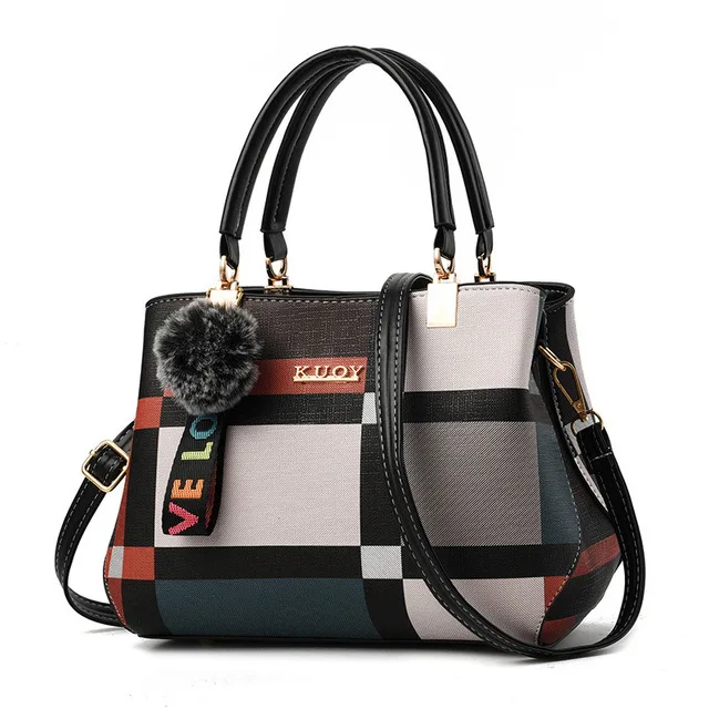 Yogodlns Plaid Shoulder Tote Bag 6