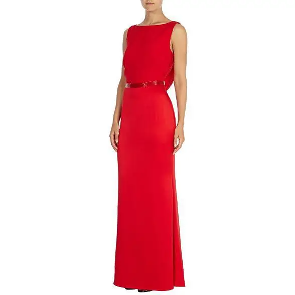 Robe de soirée longue rouge, élégante, sexy, dos nu, nouvelle mode, livraison gratuite, 2019