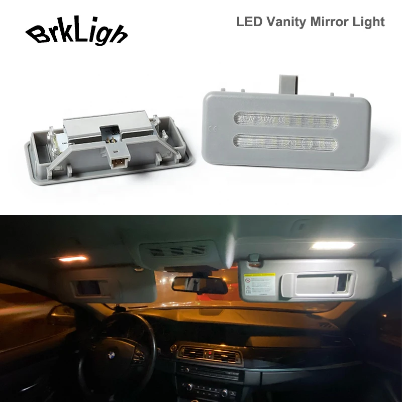 

2Pcs No Error LED Vanity Mirror Lights For BMW E90 E91 E92 E60 E61 E84 X1 F25 X3 E70 X5 E71 X6 Reading Lamps Car Accessories