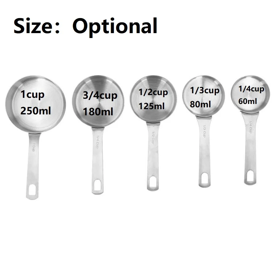 1Pc Stainless Steel Measuring Cup Baking Measuring Spoon with Scale Baking Seasoning Cooking Kitchen Accessories