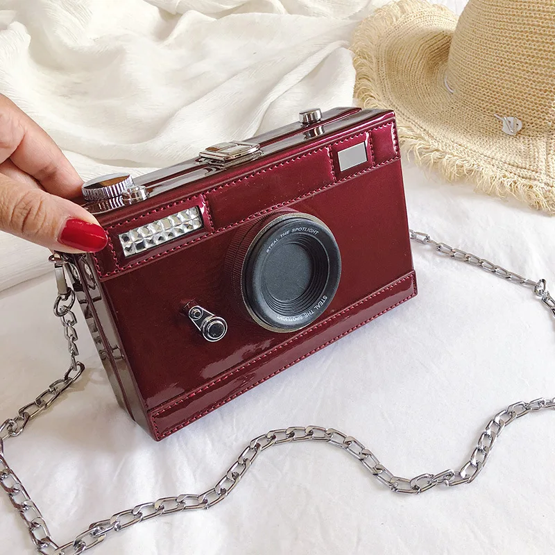Designer Camera Shape Bags For Women 2019 Luxury Handbags Women Bags Box Shape Travel Purse Chains Shoulder Messenger Bags
