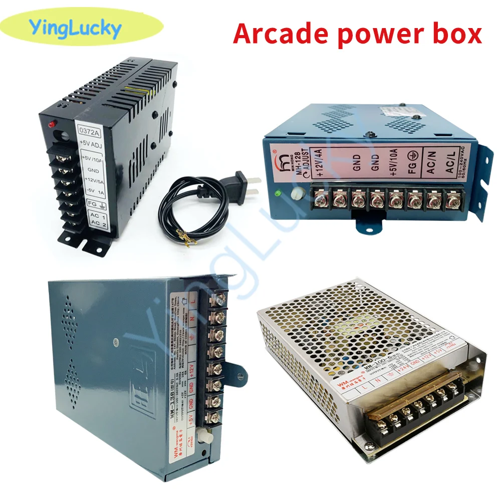 

Arcade Power Supply, Switching, 12V, 4A, + 5V, 16A,-5V, 1 A, 100 V, 240V, Jamma Multicade, DIY Coin Game Machine Parts