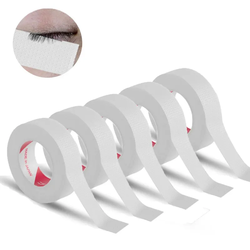 5 Rollen 900 cm Wimpernverlängerung, fusselfreie Augenpads, atmungsaktiv, Pfropfen falsche Wimpern, Mikroporenband unter den Augenklappen