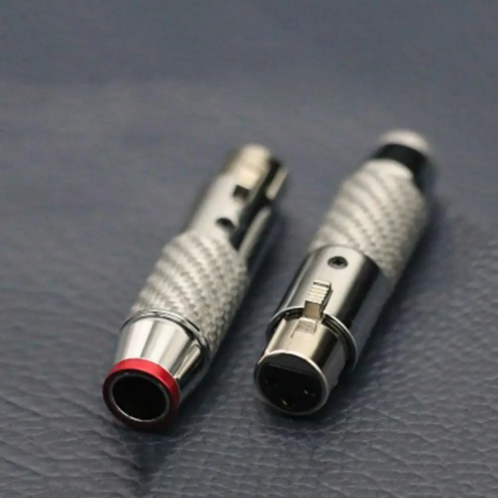 Haldane 4 ชิ้นไฮไฟ 3 พินคาร์บอนไฟเบอร์ XLR ปลั๊กไมโครโฟน XLR ชายและหญิงสําหรับ DIY XLR Balanced Cabl