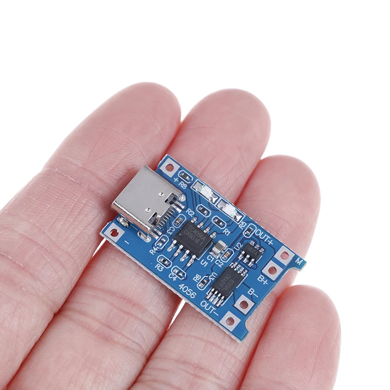 1ชิ้น Type-C ไมโครมินิ5V1A 18650 TP4056ที่ชาร์จแบตเตอรี่ลิเธียมแผงชาร์จที่มีการป้องกันฟังก์ชั่นคู่1A Li-ion