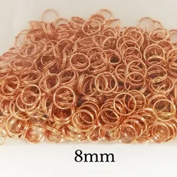 300-500 pcs Rose Gold split jump rings,Split Key Rings,leather key chain Key Rings,key chains key fob,o rings-8mm