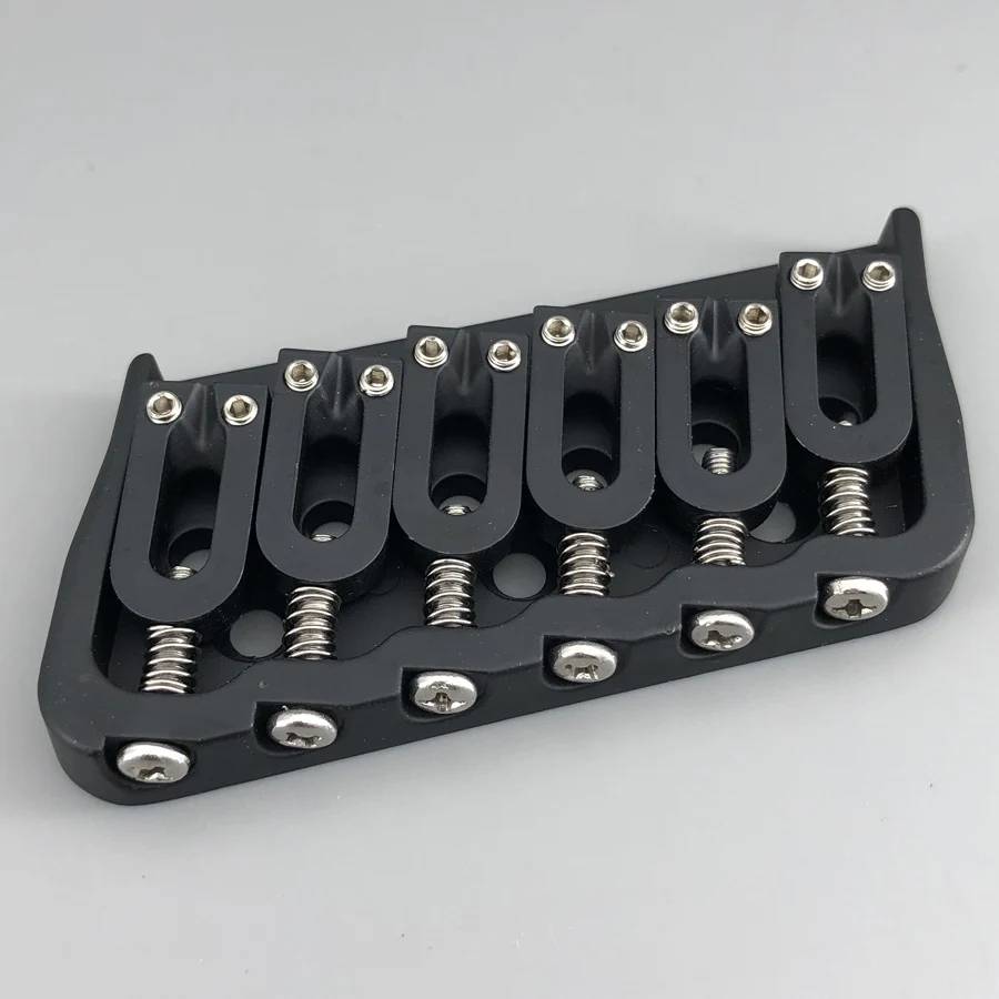 6 String Multi-Scale Fixed Guitar Bridge 18 degree angle Black