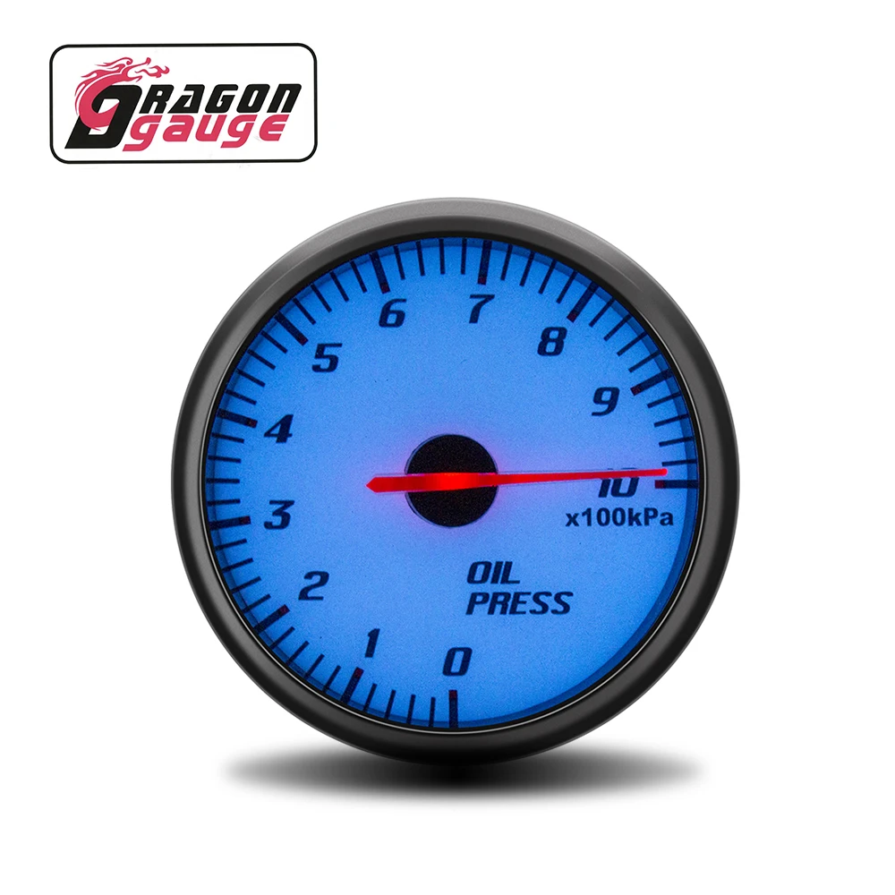 「DRAGON」 60mm Tachometer Boost Voltmeter Air Fuel Ratio EGT Gauge Vacuum Water Temp Oil Press Oil Temp Car Gauge for 12V Car