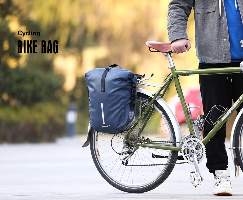 Rhino walk Bike Packt asche wasserdicht 27l Fahrrad Side Pack multifunktion ale Rücksitz Radfahren Travelling Storage Bikepacking – Detail 11
