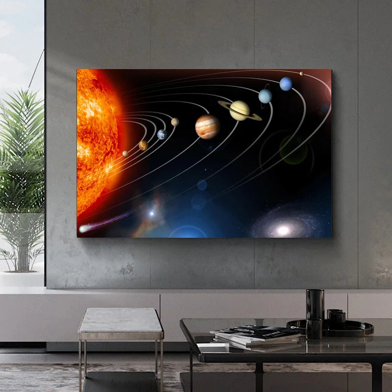 Galaxy Stars Astronaut Planet Hole Space Canvas Painting Poster Prints Universe Earth Meteorite Abstract Wall Picture Home Decor