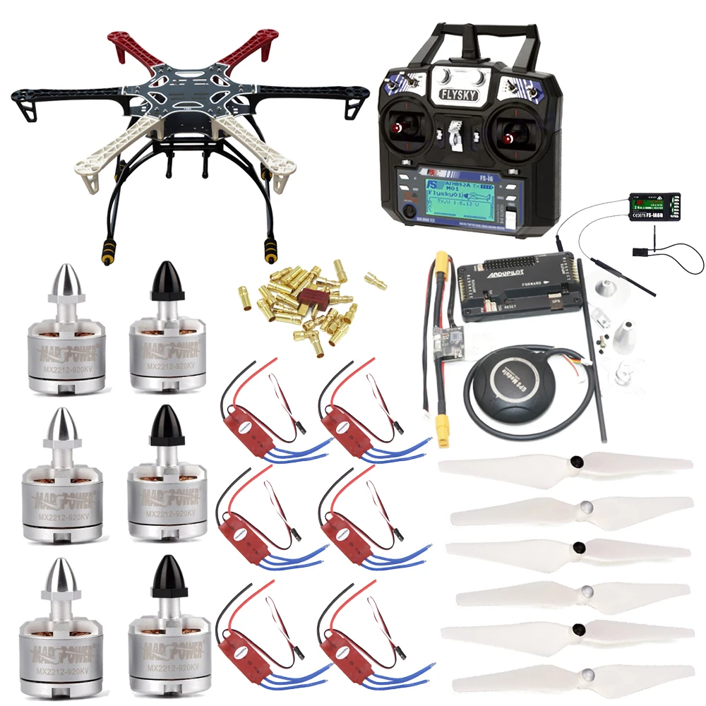 F550 Quadcopter Frame Kit With APM2.8 Controller Board/7M GPS/2212 920KV Motor/30A SimonK ESC/Flysky FS-i6 TX For Rc Drone Toys