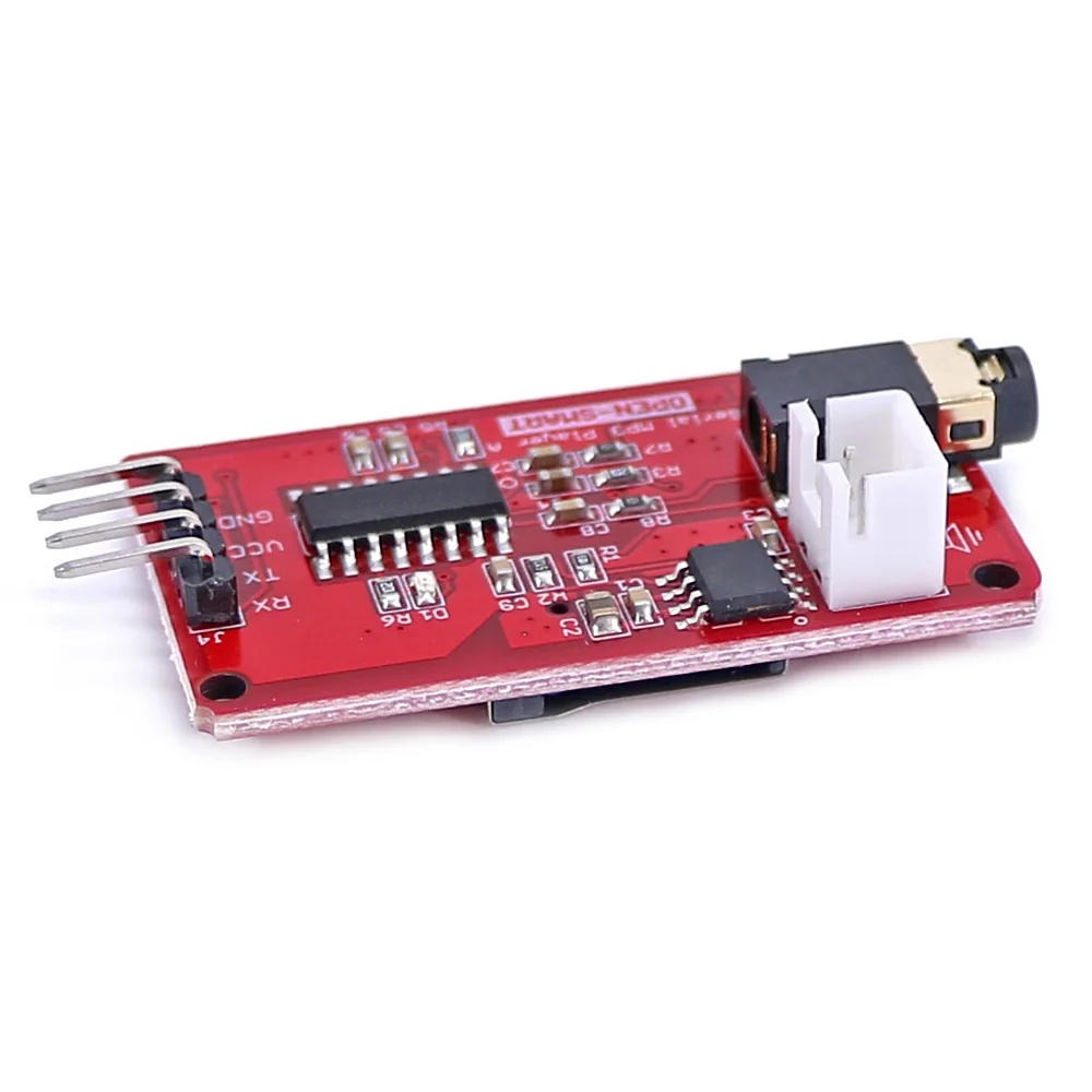 وحدة مشغل موسيقى MP3 التسلسلية UART على متن 3 وات مضخم أحادي / مقبس مكبر الصوت، سهل تشغيل موسيقى صوت MP3 WAV