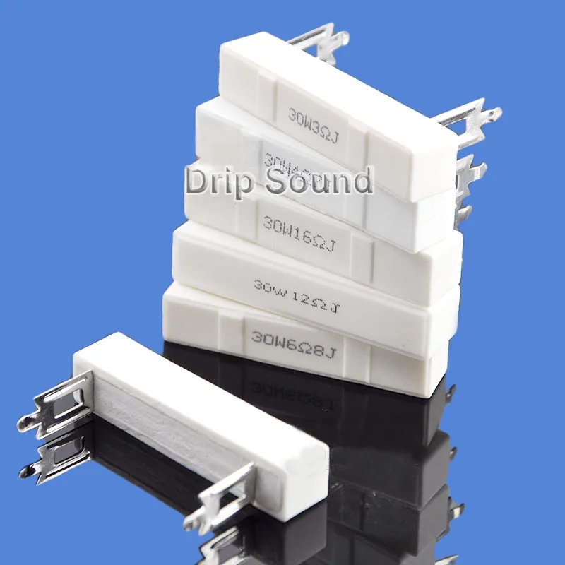 2pcs 6.8Ohm-22Ohm 30W Speaker Frequency Divider Audio Stereo Crossover Ceramic Resistance Cement Resistor