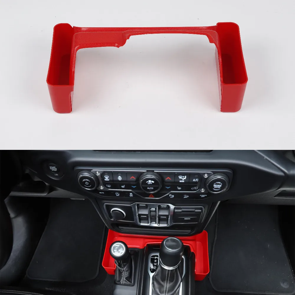 

Car Gear Shift Panel Storage Box Container Holder For Jeep Wrangler JL 2018+ Interior Accessory