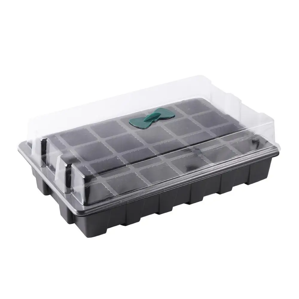 

24 Cells Breathable Germination Box Seedling Starter Nursery Planter Tray Garden Vegetables Succulents Propagation Growing Pot