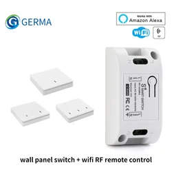 GERMA-interruptor de luz con WiFi para el hogar, módulo de relé con temporizador RF de 110 Mhz, compatible con aplicación Smart Life, Tuya, Alexa y Google Home, 220V y 433 V