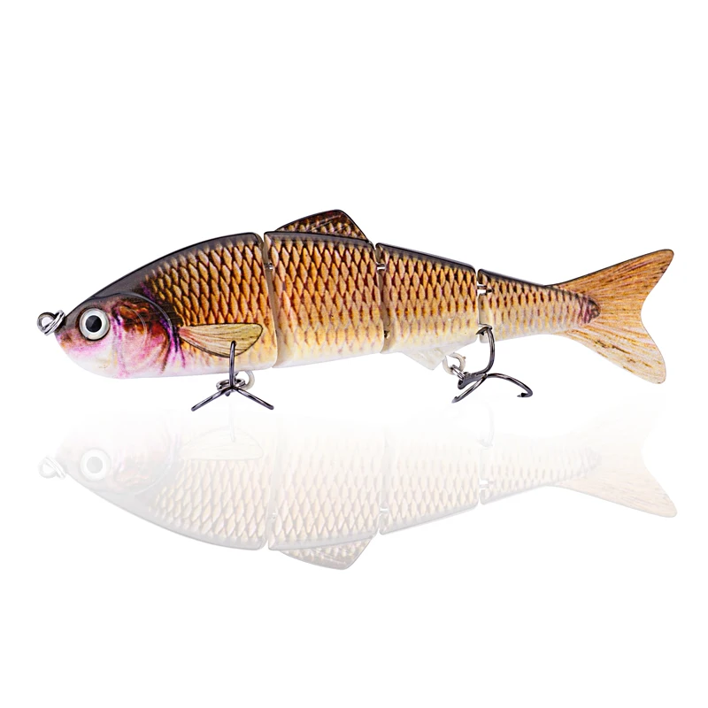 Frei kombinierbares Set 125mm/17g Mehrteilige Schwimmköder 4-Segment-Wobbler Angelköder-Set Crankbait-Köder Harter Kunstköder