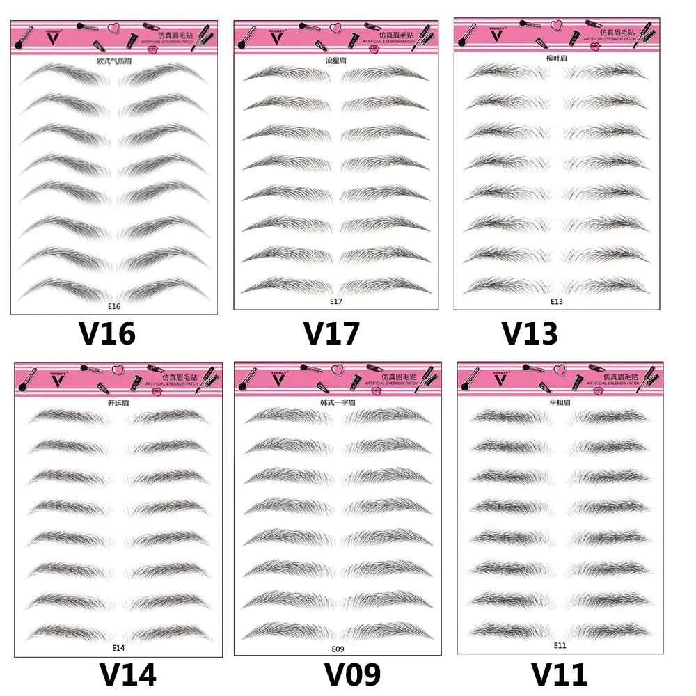 Impermeável duradoura sobrancelha tatuagem etiqueta, sobrancelhas falsas, 4D maquiagem dos olhos, cosméticos, novo