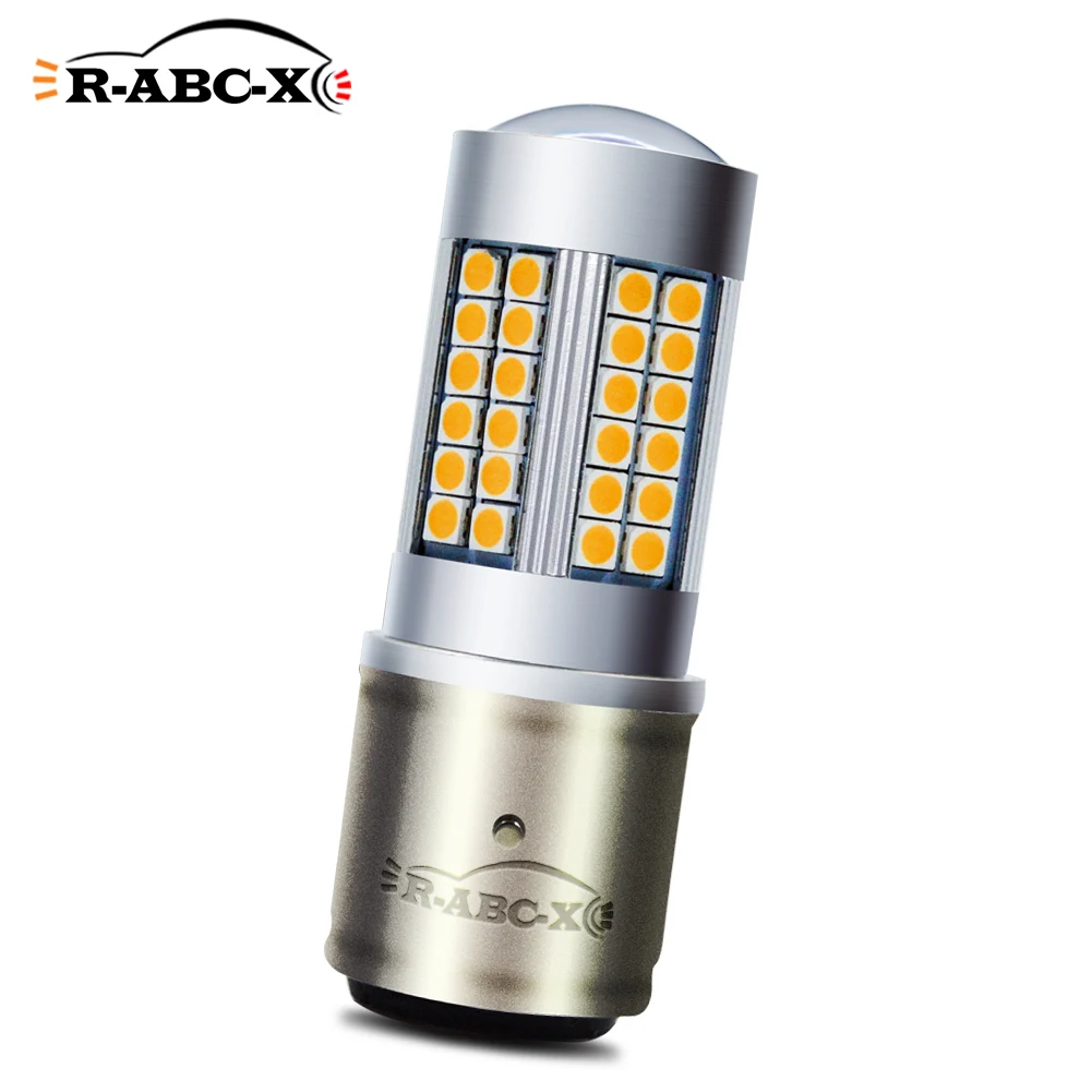 RUIANDSION 1Pcs 66 3030SMD 6V BA21D LED Bulb 1200Lm Peugeot Motorbike Motorcycle Headlight Amber Yellow 2700K White 6000K