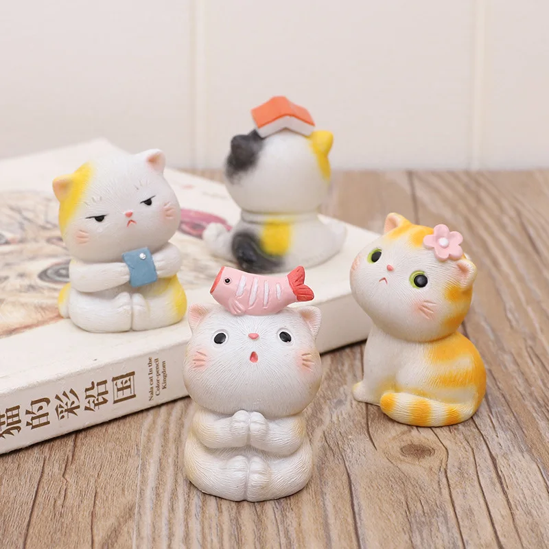 Creative Cartoon Cute Kitty Cake Decoration Decoration Office Desktop Car Interior Decoration Car Decoration Wholesale