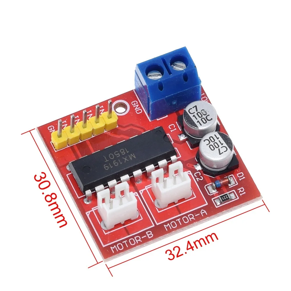 1/3 Stück 2,5A Dual-Bridge-Bürsten-Gleichstrommotor-Steuerplatine Modul für Arduino Smart Car Robot mit geringem Stromverbrauch MX1919 – Detail 7