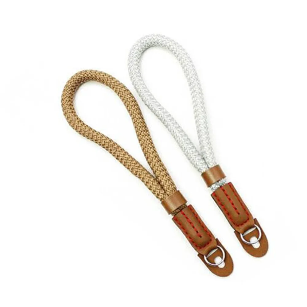 4 Colors Optional Vintage Soft Cotton Hand Rope Wrist Strap for Leica Canon Nikon Sony SLR Mirrorless Camera With O-Ring Hole