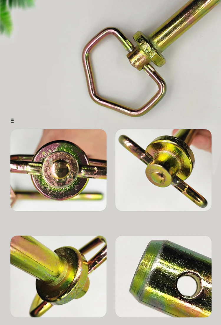 Anhängerkupplungsstift/Clip-Zubehör für Traktoren, Anhängerkupplungsstift mit Drehgriff, Heftungsstift mit Clip-Zubehör für Traktoren – Detail 7