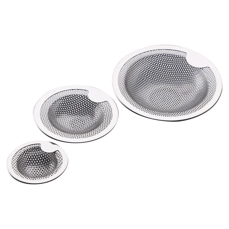 S/M/L Stainless Steel Sink Strainer Bathtub Hair Catcher Stopper Shower Drain Hole Filter Cover Kitchen Bathroom Accessories