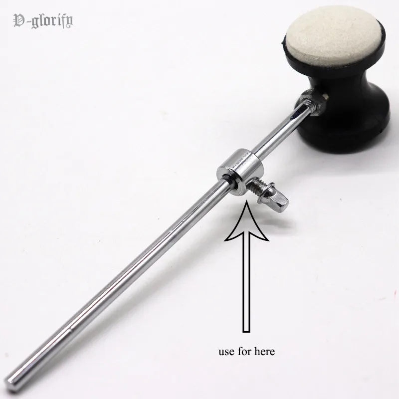 Bass Drum Pedal Beaters Weighted Alloy Material Silver Color Drum Accessories Memory Shaft Lock for Drum Cymbal 1 Piece