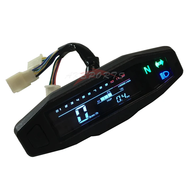 

New motorcycle LCD speedometer digital odemeter electric injection and carburetor meter for Russian KR200