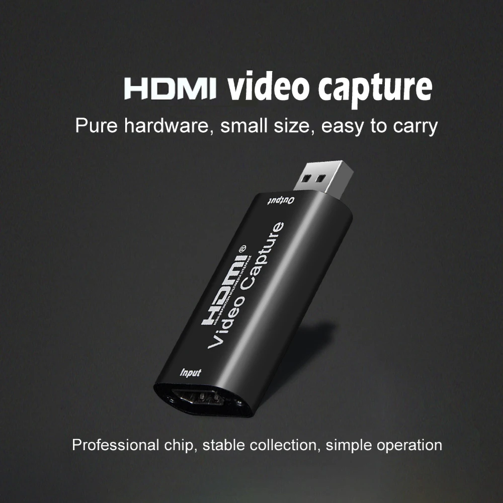 Captura de vídeo compatible con HDMI, tarjeta de transmisión en vivo, caja de grabación de Audio para PS4, XBOX, teléfono, juego, DVD, cámara HD, 4K, USB 2,0