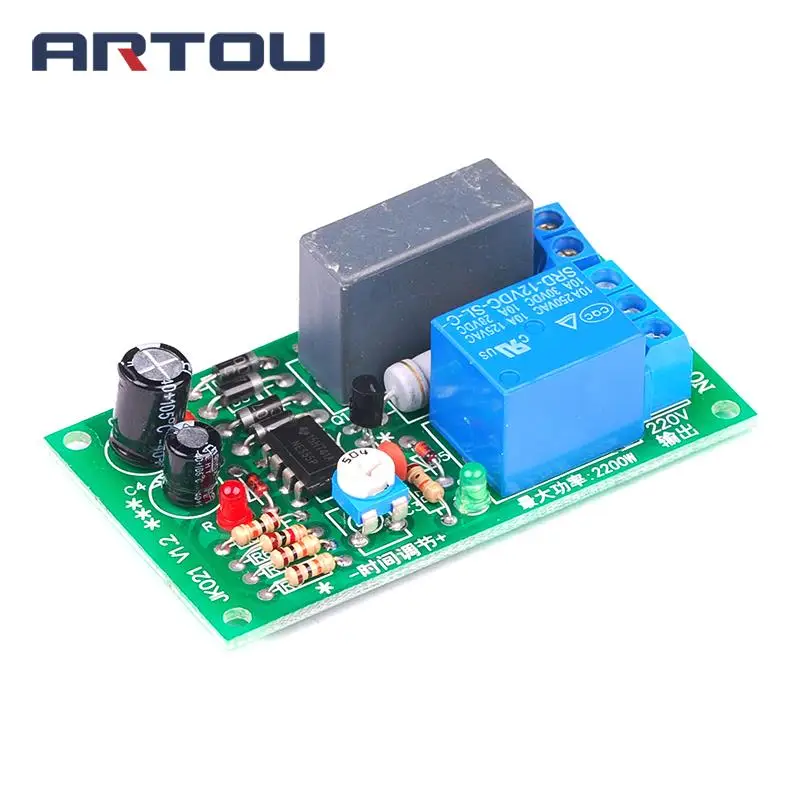 AC 220V Timer Relay Delay Switch Module Input/Output Delay Off Switch Module Adjustable Timing Turn Off Board rele temporizador