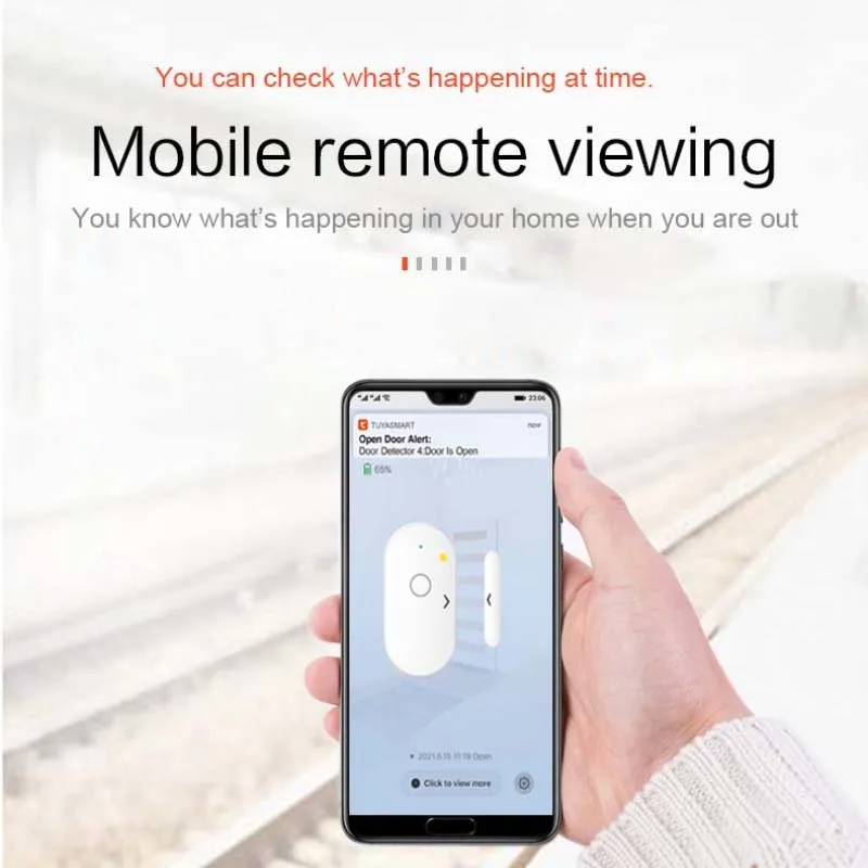 Tuya WiFi Smart Door Sensor Alarm Window Door Open/Closed Detectors Security Protection Smart Life Voice for Alexa Google Home