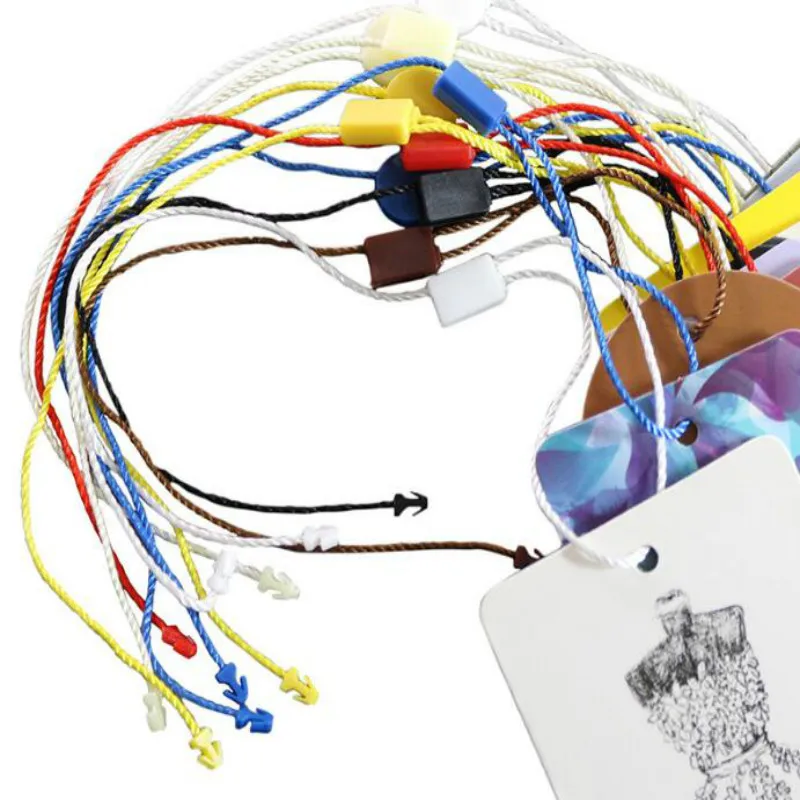 Single Hand Tag Rope Lanyard, Hanging Grain, Plastic Buckle Label, Polyester Rope, 1000 PCs/Lot, 19120501
