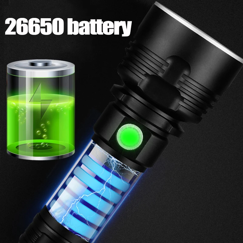 Super Powerful LED Flashlight XHP70.2 Tactical USB Torch xhp50 lamp Rechargeable 18650 26650 battery Lantern for Camping fishing