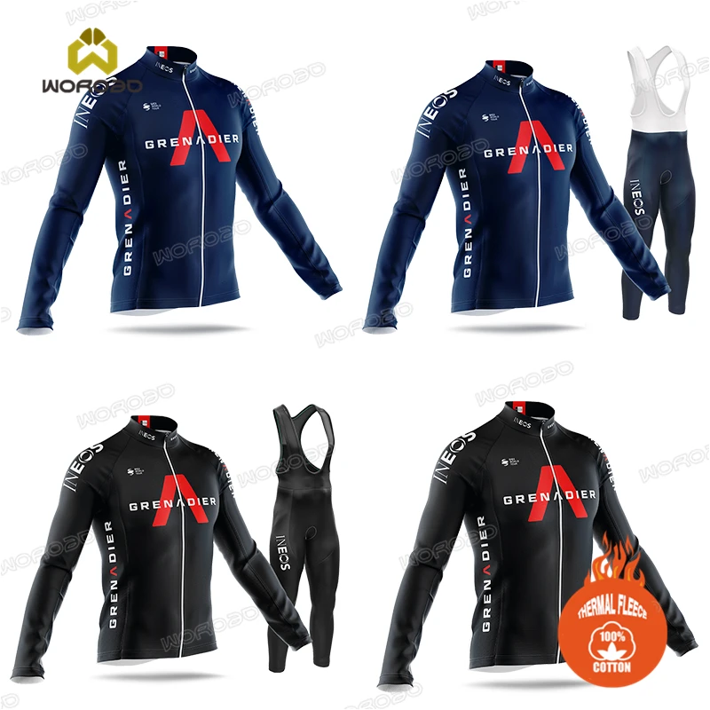 Inverno jaqueta de ciclismo homem camisa conjunto térmico ineos 2022 manga longa moletom mtb ciclismo terno conjuntos uniforme da equipe bicicleta