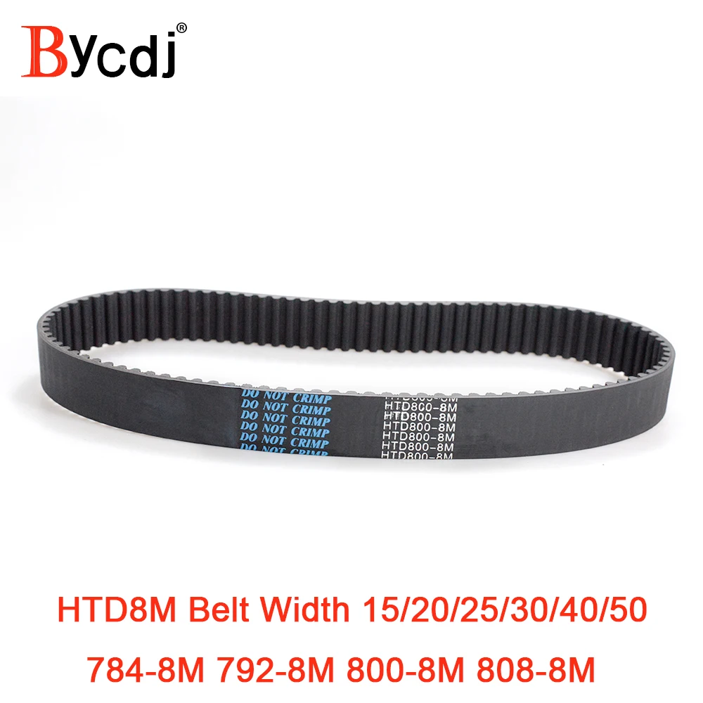 

HTD 8M synchronous belt C=784/792/800/808 width 15/20/25/30/40mm Teeth 98 99 100 101 HTD8M Timing Belt 784-8M 792-8M