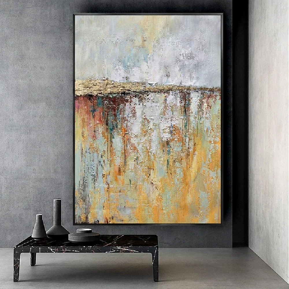 

Free home delivery Large size Canvas Art Painting Wall Art Handmade Oil Painting Abstract salon Picture Home Living Room Decor